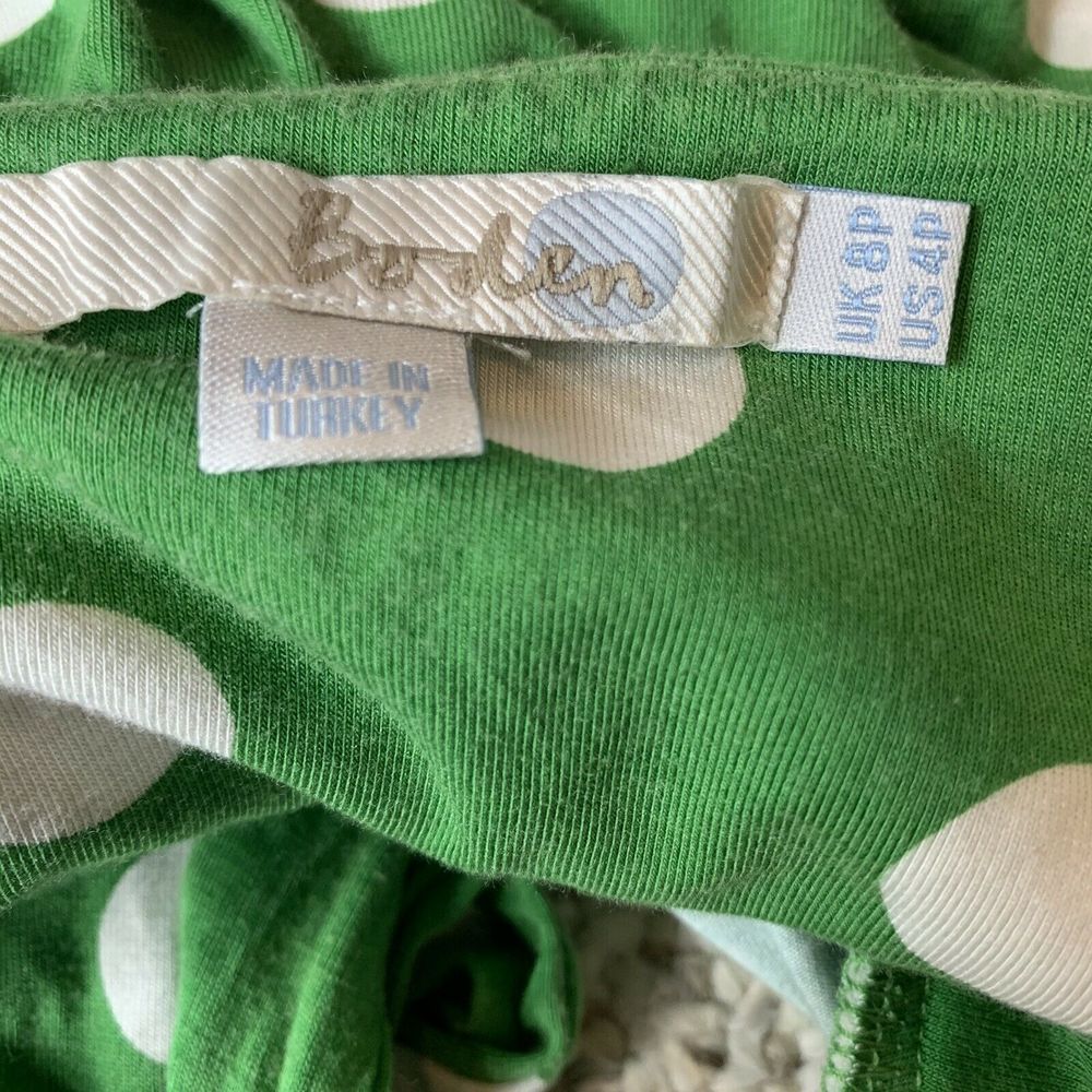 Boden Green Polka Dot Halter Dress Size 8P - Picture 10 of 12